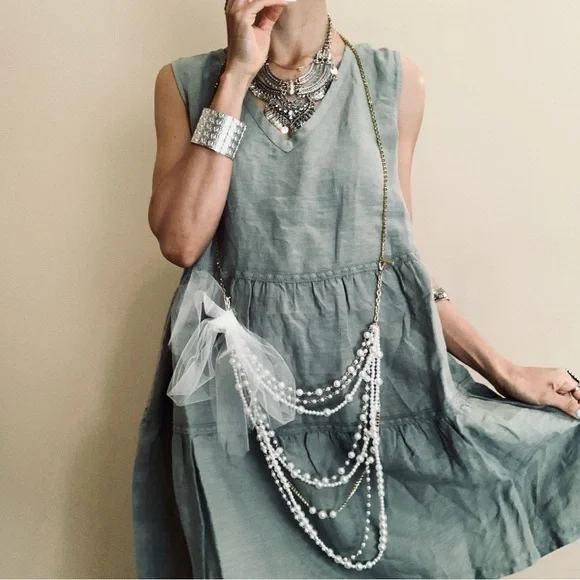 Brand New 100% linen dress Lucky brand - Picture 3 of 13